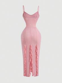 SHEIN MOD Women's Pink Slim Dress,Prom Dress,Summer Dress,Easter Dress Women,Concert Outfit Women,Music Festivals,Wedding Guest Dress Women,Spring Dresses For Women