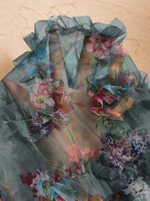 SHEIN Unity Plus Size Pleated Splice Long Sleeve Dress, Casual & Vacation Maxi Women Outfit Fall Cloth For Women