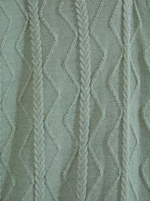 RueChic Men Casual Business Solid Regular Knitwear Polo Shirt - Mint Green - View 6