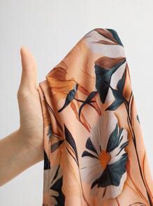 SHEIN LUNE Elegant V-Neck Oversized Mid-Length Floral Print Women Blouse - Multicolor - View 6