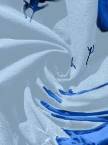 SHEIN Maternity Casual Sports Pants, Suitable For Summer - Blue - View 3