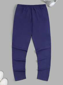 RueChic Men Patched Front With Special Fabric Regular Pants - Navy Blue - View 2