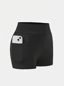 SHEIN Tween Girl Simple Stylish Casual Summer Leggings - Black - View 6