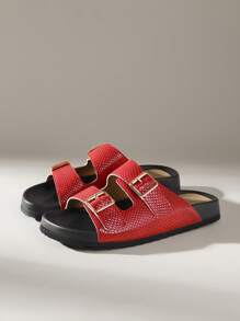 Solecia Women's Fashion Brown Open Toe Strappy Casual Comfortable Flat Sandals, Suitable For Spring & Summer Holiday