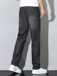 Manfinity Homme Men's Simple Pocket Straight Leg Jeans, Casual Everyday Wear - Multicolor - View 4