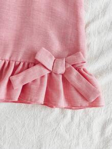 Vintaside Kids 2 Stücke/Set Baby Mädchen Lässige Niedliche Schleife Ärmelloses Top und Hose Outfit
