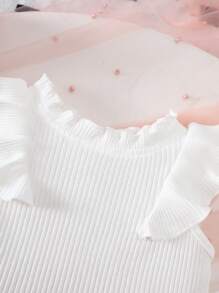 2pcs/Set Baby Girl Spring&Summer Casual Style, Sleeveless Top&Embroidery Skirt - Pink - View 8