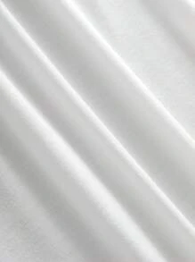 FRIENDS X SHEIN 女士休闲宽松圆领短袖T恤，适合夏季 - 白色 - 查看 6