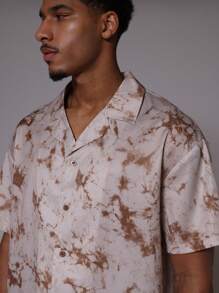 Musero Camisa Oversized de Manga Curta Tie Dye Masculina