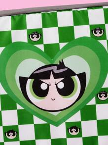 THE POWERPUFF GIRLS X SHEIN Buttercup Pattern Laptop Sleeve/Bag, Fits 14-Inch Laptop, Padded Laptop Sleeve - Multicolor - View 4