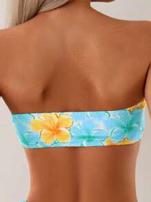 SHEIN Swim 女士泳衣套装（随机印花，已购买版权） - 彩色 - 查看 4
