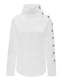 Women's Fashion Side-Button Design Blouse For Work Fall Cloth For Women - White - View 5