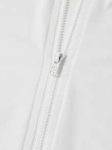 SHEIN EZwear 2件輕量夏季防曬外套，休閒素色，適合秋冬日常穿著 - 黑與白 - 查看 5