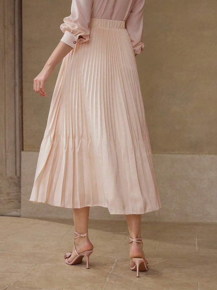 ELEGANT FLOWY PLEATED SKIRT