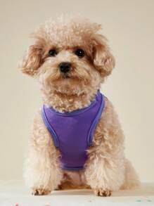 PETSIN 1 件宠物猫狗通用“妈妈的小宝贝”印花柔软透气狗背心 - 彩色 - 查看 5