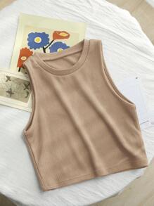 DAZY Casual Versatile Solid Color Tank Top, Summer