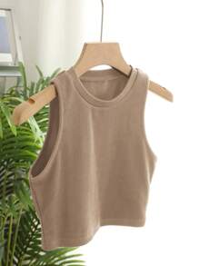 DAZY Casual Versatile Solid Color Tank Top, Summer