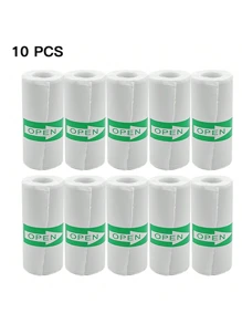 5/10/20 卷白色自粘贴纸纸适用于便携式高清照片打印机，适用于打印学习笔记、工作、照片、图片和备忘录，迷你打印纸，57 毫米