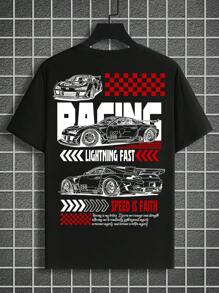 Manfinity LEGND Áo thun nam tay ngắn đơn giản thời trang cỡ lớn, mặc hàng ngày - màu đen - Xem 3