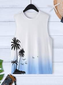 Manfinity Chillmode Men's Simplistic Fashion Tank Top Suitable For Summer Beach Vacation - Multicolor - View 3