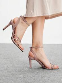 CUCCOO BIZCHIC Women's Adjustable Buckle Design Fashionable Sexy High Heel Sandals - Brown - View 5