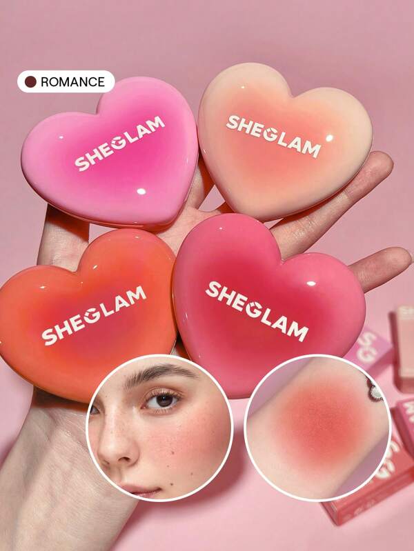 SHEGLAM Rubor En Crema Playing Cupid Blush-Romance De 7 Tonos, Rubor En Crema Multiusos Sunset Heart Para Labios Y Mejillas, Altamente Pigmentado, Que No Se Desvanece, Acabado Satinado Natural, Crema Para Labios, Maquillaje Facial No Graso Y Difuminable GraduacióN CumpleañOs Vacaciones Verano OtoñO Y2K Elegante Moda Mujeres Maquillaje CosméTico Fiesta Playa Viaje Camping Aire Libre Escuela Campus ExcursióN Festivales DecoracióN Regalo Presente Rosa Chica Cosplay Mejor Color Encanto Vibra