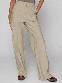 MUSERA 低腰直筒修身西裤，休闲优雅，适合感恩节等场合。