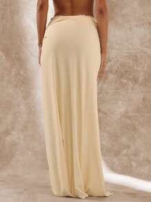 Musera Resort Lettuce Hem Maxi Full Length Sarong Cover Up Boho Ibiza Cute Sexy Vacation Summer Beach Swimwear