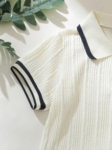 Souflis Souflis 2pcs Young Boy Short Sleeve Shirt & Shorts Set, Spring/Summer Summer Holiday