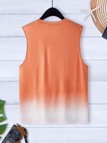 Manfinity Chillmode Men's Palm Tree Print Round Neck Casual Tank Top, Beach Vacation Summer - Multicolor - View 2