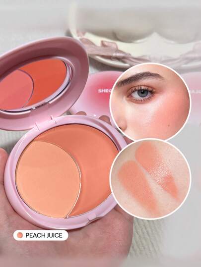 Rubor En Crema En Polvo Cheek 2 Cheek Blush Duo-Peach Juice De 5 Tonos, Pigmento De Larga DuracióN, Pigmento Natural De Doble Uso, Maquillaje Facial No Graso Y Difuminable Rare Marca Belleza Maquillaje CosméTico Para Mujeres NiñAs Perfecto Para OtoñO Invierno Ideal Para Y2K Elegante Moda Adecuado Para CumpleañOs Navidad Presente Fiesta Listo Mejor Color