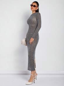 COSMINA Damen einfarbiges langärmliges Maxikleid, minimalistisch & modisch, geeignet für den Sommer