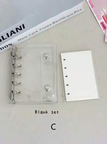 M5 Clear Ring Cover, 20pcs Double Side Sleeves, Refill Papers, DIY Binder Notebook Set - Multicolor - View 5