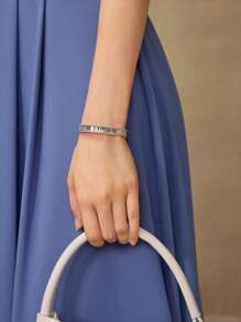 MOTF PREMIUM RHINESTONE INLAID VERTICAL STRIPE BANGLE