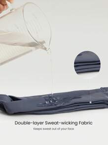 GLOWMODE FeatherFit™-Ribbed Train Hard Twist-Front Sweat-Absorbent Headband - Blue - View 3