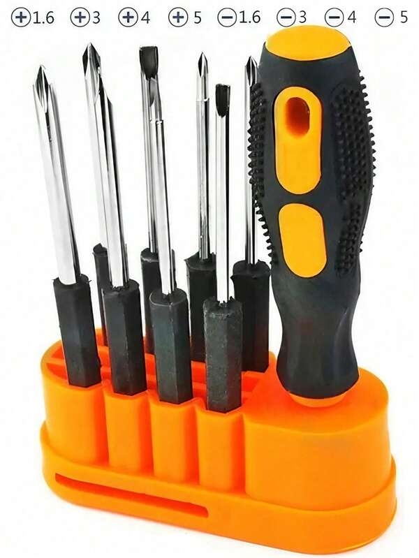 SHEIN 1 Set 8-In-1 Multifunctional Screwdriver Set For Mobiles And Computers - Manual Repair Tool Kit With Various Heads