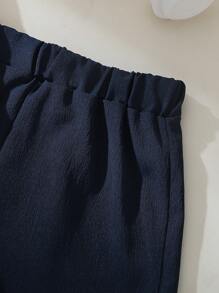 Souflis Souflis 2pcs Young Boy Short Sleeve Shirt & Shorts Set, Spring/Summer Summer Holiday