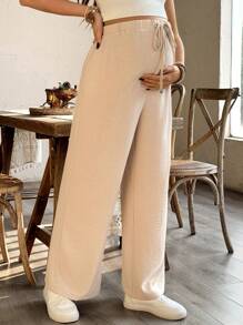 SHEIN Maternity Loose Casual Wide Leg Pants, Spring/Summer