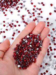 1440 buc Ss3-Ss20 Strass din sticlă cu spate plat rotund cu fund plat argintiu pentru arta unghiilor DIY, accesoriu de îmbrăcăminte