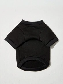 PETSIN 1 件宠物狗/猫百搭黑色休闲时尚印花圆领运动衫 - 彩色 - 查看 6