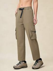 OutZeal Damen Outdoor Hose in Unifarbe, wasserabweisend, dehnbar, Nylon, verjüngt geschnitten, Sporthose für Frühling und Sommer - Khaki - Übersicht 9