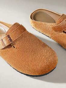 Solecia Women Casual Versatile Solid Color Flat Shoes - Brown - View 5