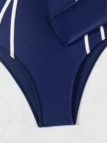 Swim SPRTY 1pc Beach Summer Outfits For Women, Casual Raglan Sleeve Romper Swimsuit