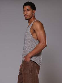 Musero Men Textured Crochet Knit Sleeveless Vest Spring Summer - Multicolor - View 2