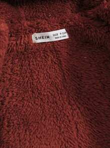 SHEIN 男宝宝休闲深蓝色保暖内衬连帽夹克 - 彩色 - 查看 8