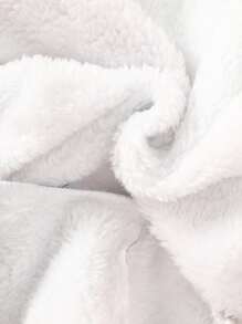 Baby Girl Front Zipper Long Sleeve Full Print Hooded Jacket, Casual Daily Wear