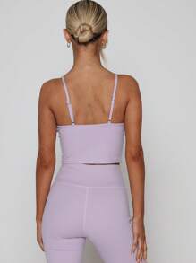 Musera Sport Slinky Spaghetti Strap Active-Wear Crop Cami Top Tylko, Padel, Tenis, Pickleball