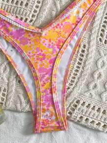 Swim Mod Beach Summer For Women, Assorted Print High Cut Swimwear Bottom For Vacation - Multicolor - View 4