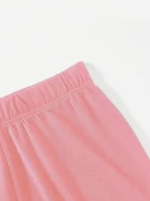 Slaydiva 2 piezas Conjunto casual de top de tirantes con estampado de cerezas y pantalones cortos ceñidos para mujer, adecuado para el verano - Rosa Pálido - Ver 5