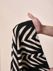 Slaydiva New Spring And Summer Casual Vacation Daily Commuting Halterneck Round Neck Sleeveless Ultra-Loose Wide-Leg Extra-Long Pants Navy Blue White Striped Women's Jumpsuit